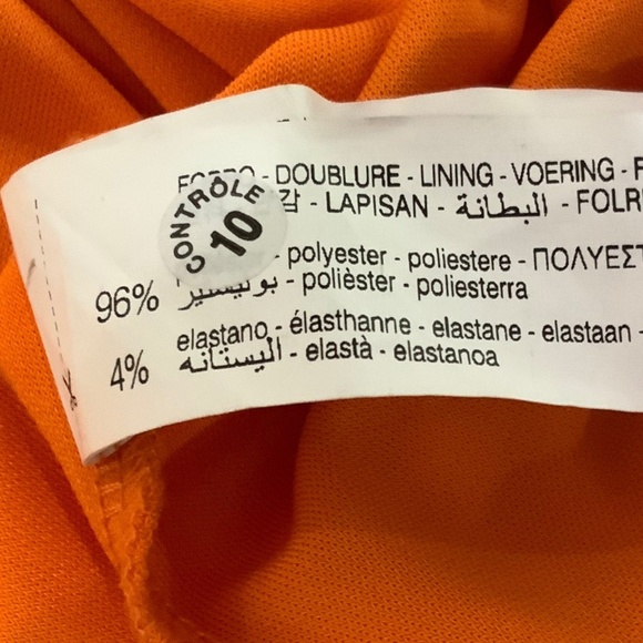 Zara Cut Out Twist Front Orange Midi Boho Dress Size Medium - Picture 7 of 8